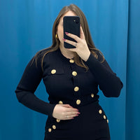 Maglia con bottoni oro 88037
