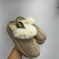 Stivali imbottiti Slingback beige