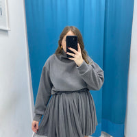 Coordinato maglia e gonna a costine 5689