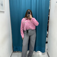 Pantalone wide leg grigio 2892