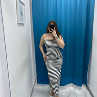 Vestito lungo a righe 19923