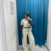 Pantalone di tuta con risvolto