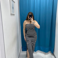 Vestito lungo a righe 19923