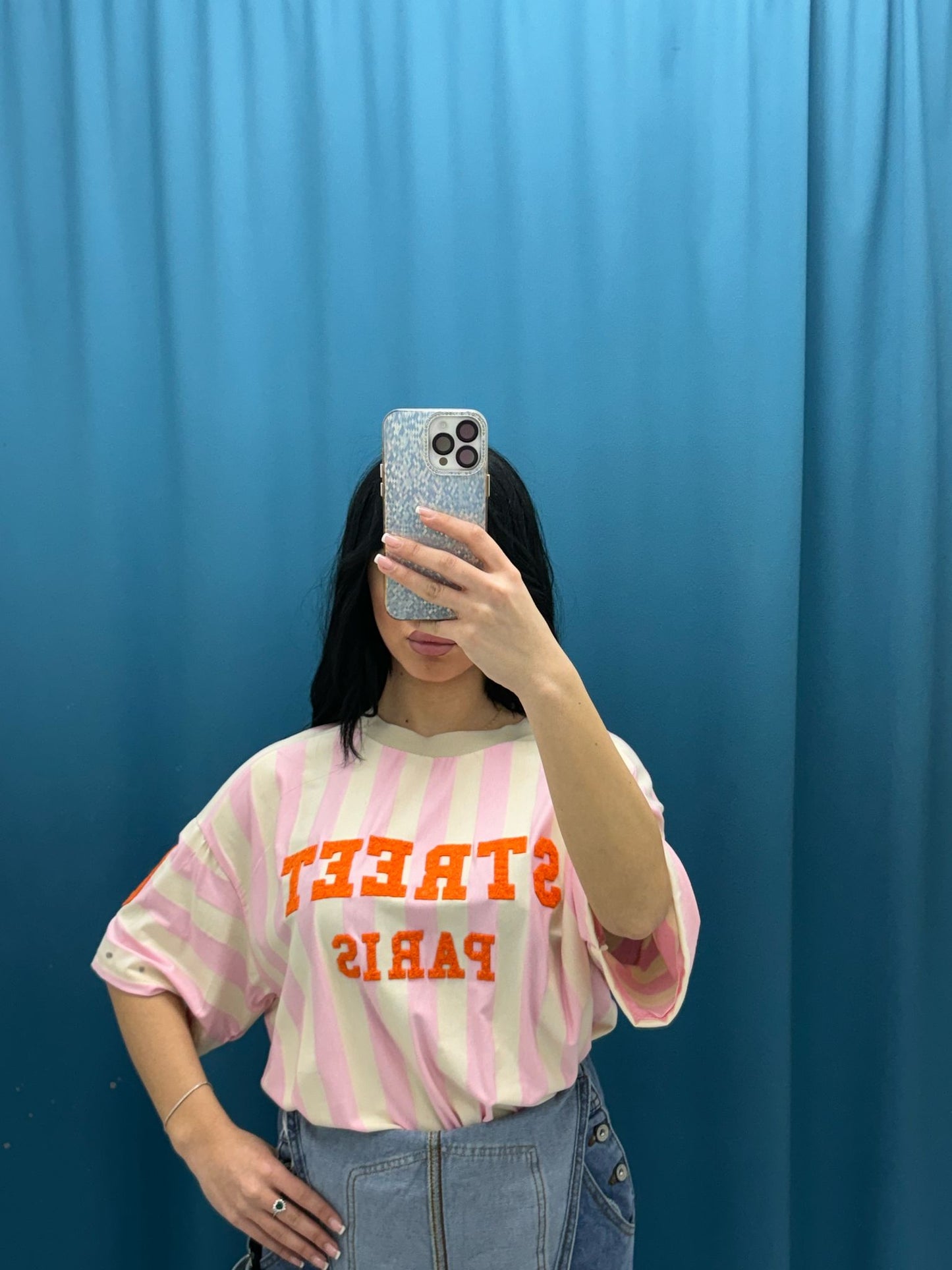T-shirt a righe 16606