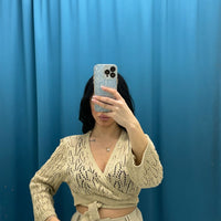 Blusa crochet beige 2430