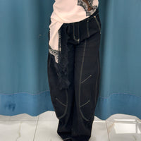 Balloon Fit – Nero con Bande Laterali-F51