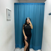 Vestito longuette con rouches 25111