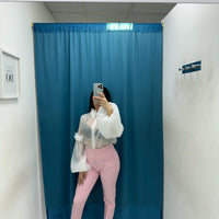 Pantalone slim fit rosa 8870