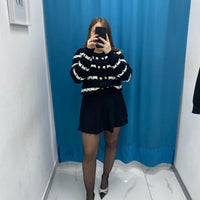 Gonna plissettata in lana 8040