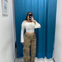 Jeans cargo shade beige 12020
