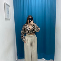 Pantalone wide leg con cintura 18065
