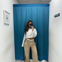 Pantalone a righe beige 12978