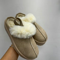 Stivali imbottiti Slingback beige