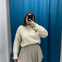 Gonna plissettata in lana 8040