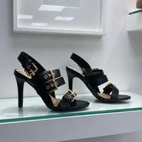 Sandali con fibbie nero 2783