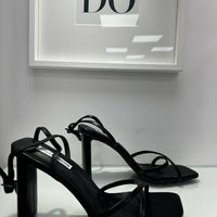 Sandali con fascia nero