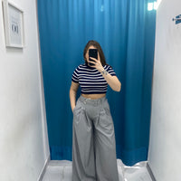Pantalone wide leg con cintura 18065