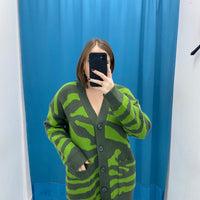 Cardigan zebrato