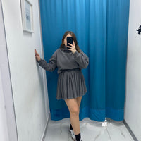 Coordinato maglia e gonna a costine 5689