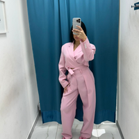 Pantalone slouchy rosa Lumina