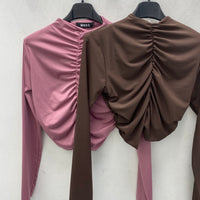 Maglia basic drappeggiata 5272