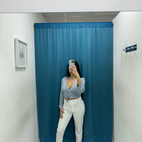 Pantalone slim fit bianco 8870