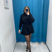 Gonna plissettata in lana 8040