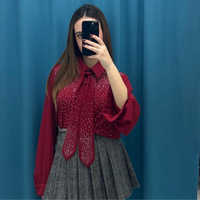 Camicia shine rossa 28155