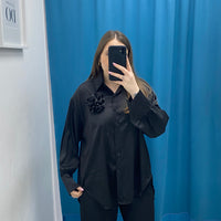 Camicia con rosa 10518