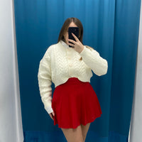 Gonna plissettata in lana 8040