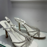 Sandali strass bianco