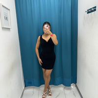 Vestito corto con scollo 6069