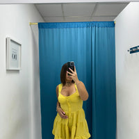 Vestito corto in lino 8983