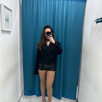 Shorts vinile vita bassa 6659