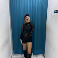 Shadow Mesh Romper - 6039