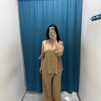 Pantalone palazzo satin 24205