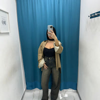 Giacca oversize beige Lumina 24091