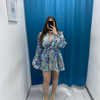 Vestito a portafoglio a fiori 5839