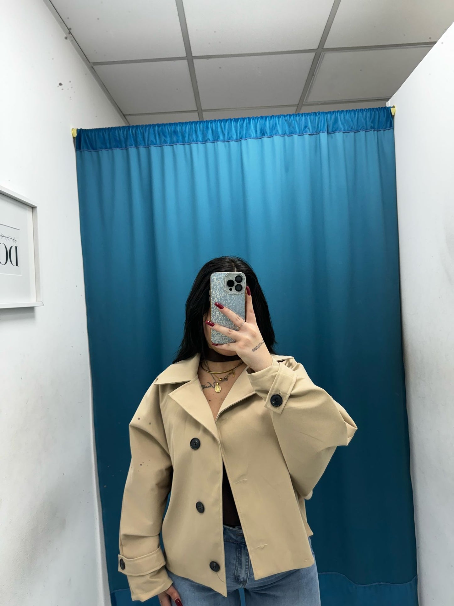 Trench corto beige 4608