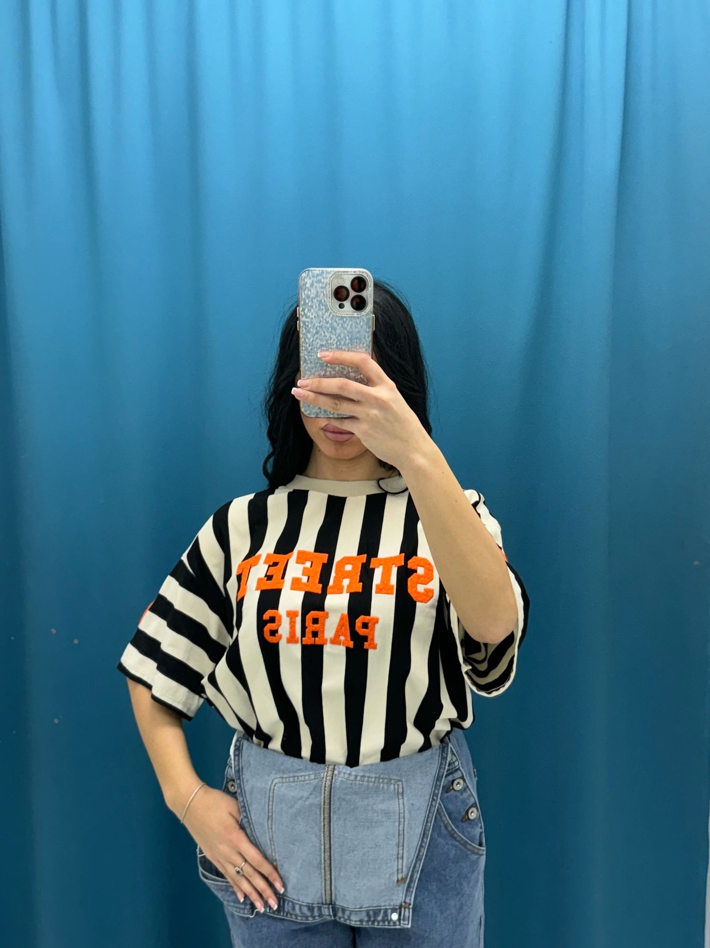 T-shirt a righe 16606