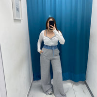 Pantalone di tuta con risvolto