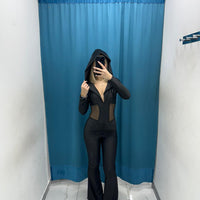 Crystal Hooded Jumpsuit - 12320