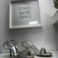 Sandali argento con strass 2552