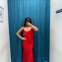 Vestito rouches satin 25120