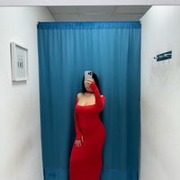 Vestito longuette con scollo 13584