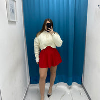 Gonna plissettata in lana 8040