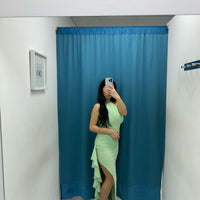 Vestito longuette con rouches 25111