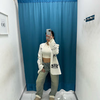 Jeans wide leg sabbiato 55382