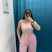 Body a fiori con scollo 8763