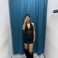 Midnight Sheer Dress - 6049